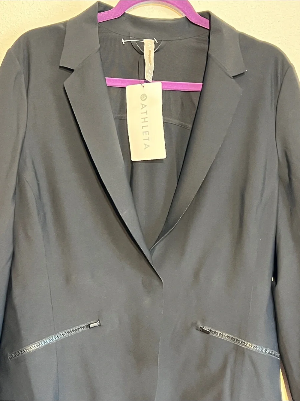 Athleta Interstellar Black Blazer Size 12